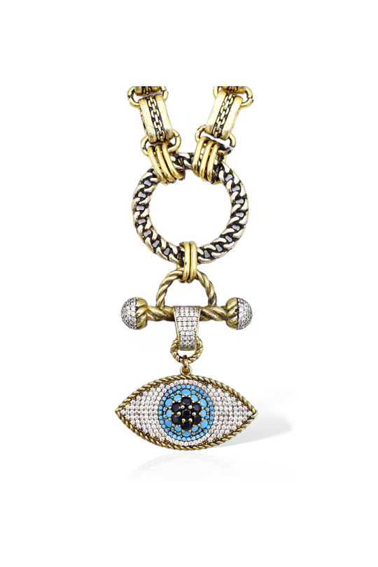 VIOLA EVIL EYE NECKLACE