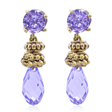 VIOLET CRYSTAL DROP EARRINGS