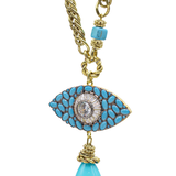 TALEAS TURQUOISE CHARM NECKLACE