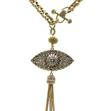 IMPRESION GOLD PLATED EYE NECKLACE