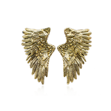 SPARNAS GOLD FEATHER EARRINGS