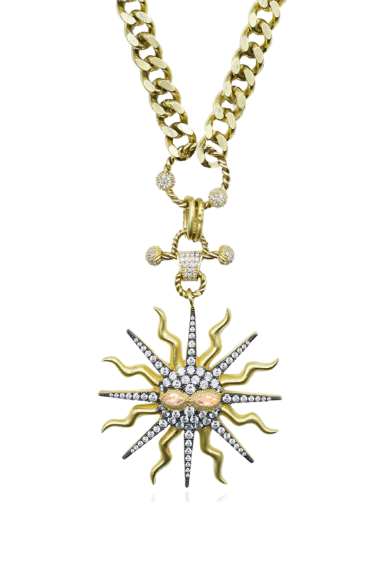 MASCHERA GOLD PENDANT NECKLACE