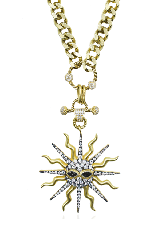 MASCHERA GOLD PENDANT NECKLACE