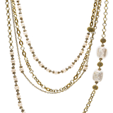 BLANDAD GOLD PLATED LAYERED NECKLACE