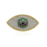 GREEN EYE BROOCH